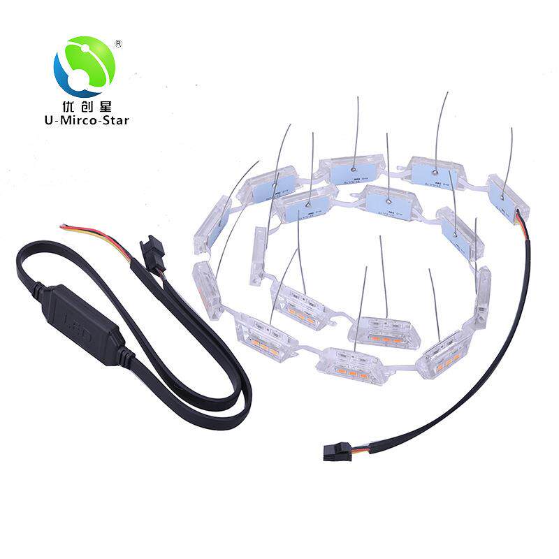 伸缩水晶泪眼双色日行灯转向灯大灯升级泪眼日行灯条60CM16节