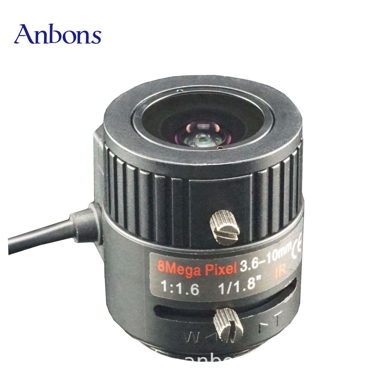 1/1.8”变焦镜头3.6-10mmF1.6高解析红外镜头8MP自动镜头C镜头C口