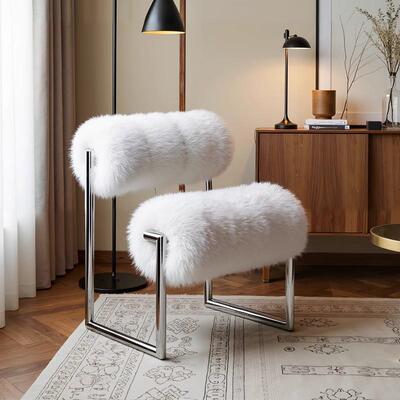 中古风Acerbis Due Più羊毛单人沙发椅客厅卧室休闲椅设计师餐椅