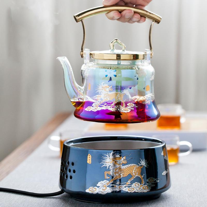 玻璃蒸汽煮茶壶茶具套装泡茶器网红全自动煮茶炉花茶壶电陶炉家用