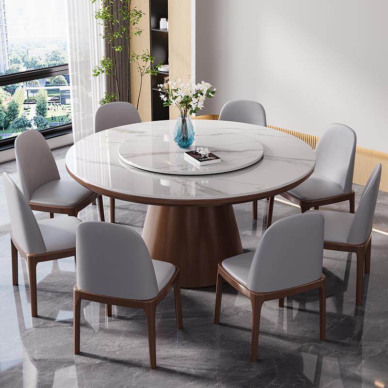 轻奢岩板餐桌椅组合现代简约家用高端小户型实木饭圆桌带转盘圆形,电子元器件市场,其它元器件,淘宝优惠券,粉丝福利购,淘宝优惠卷