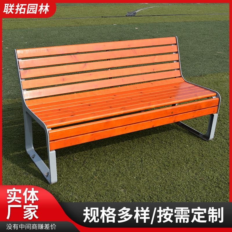 公园椅户外长椅防腐实木园林休闲椅户外长凳铸铁长条椅靠背座椅