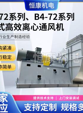 4-72型D式1000离心式风机工业通风机排烟除尘离心机中压380V排风