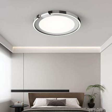 高品质护眼卧室灯2024年新款现代简约轻奢电镀高级大气led吸顶灯