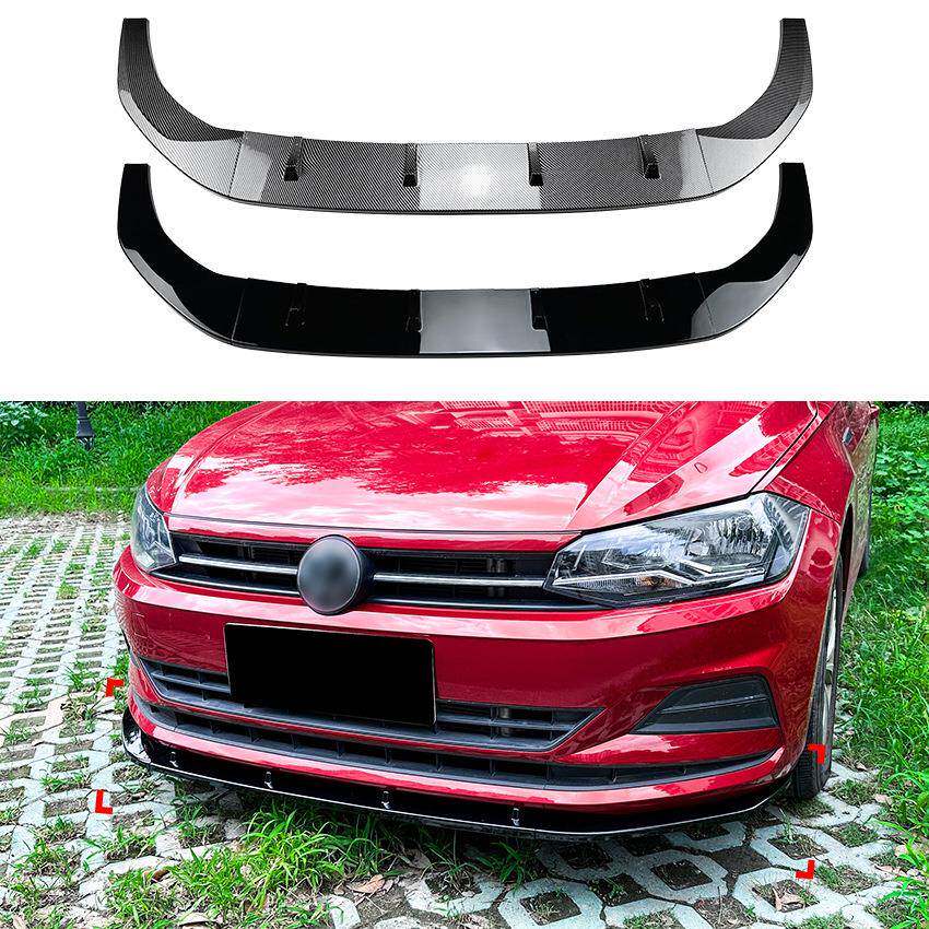 适用大众波罗 Polo MK6 2018+ 前杠前唇前铲外饰改装