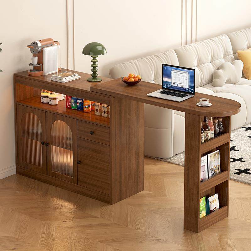 实木可伸缩吧台桌餐边一体家用客厅玄关隔小户型阳台靠墙沙发边,鲜花速递/花卉仿真/绿植园艺,割草机/草坪机,淘宝优惠券,粉丝福利购,淘宝优惠卷