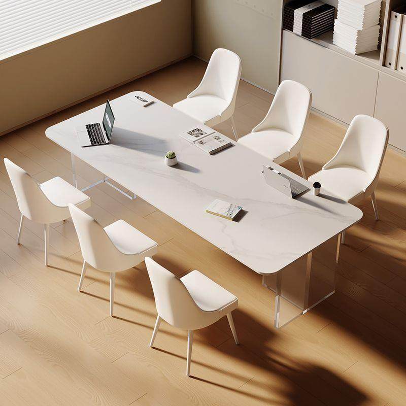 奶油风岩板会议桌长桌亚克力书桌大型洽谈工作台办公长条桌椅组合,电子元器件市场,其它元器件,淘宝优惠券,粉丝福利购,淘宝优惠卷