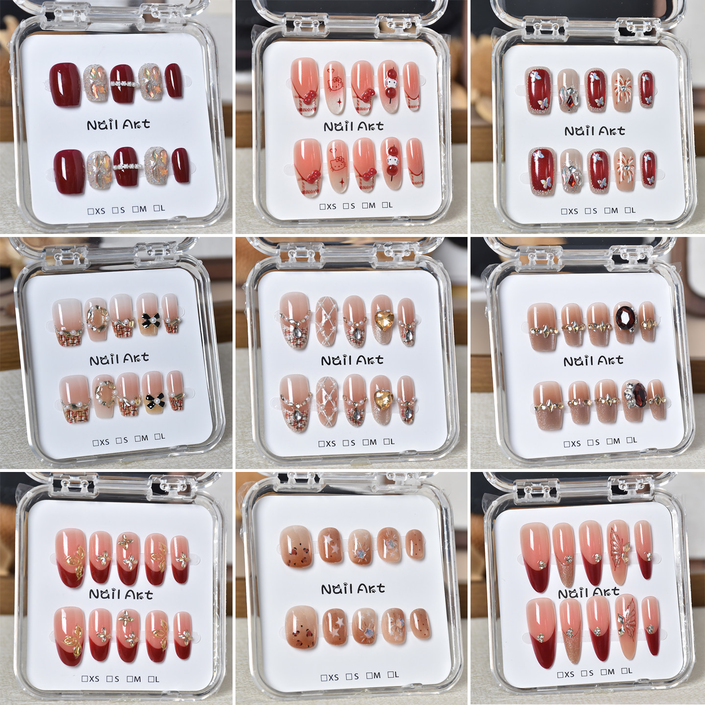 美甲穿戴甲2026新款指甲贴片手工短款轻奢高级感猫眼显白甲片新年,彩妆/香水/美妆工具,穿戴甲/甲片,淘宝优惠券,粉丝福利购,淘宝优惠卷