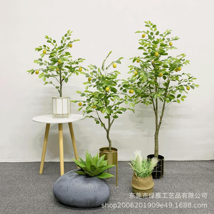 仿真绿植盆栽仿真柠檬树家居办公室落地摆件假绿植厂家