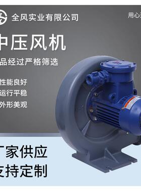 厂家供应中压鼓风机 中压鼓风机 68KG 380V风机排风设备吹风机