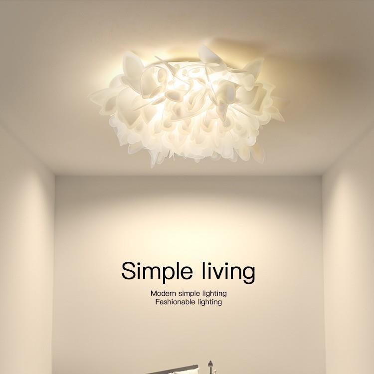 2022新款温馨浪漫家用卧室灯网红亚克力树叶客厅书房样板房灯具