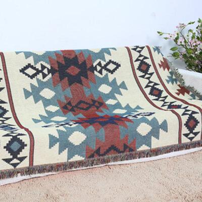 Dulcis加厚复古波西米亚风双面棉针织线毯沙发巾盖休闲毯厂家