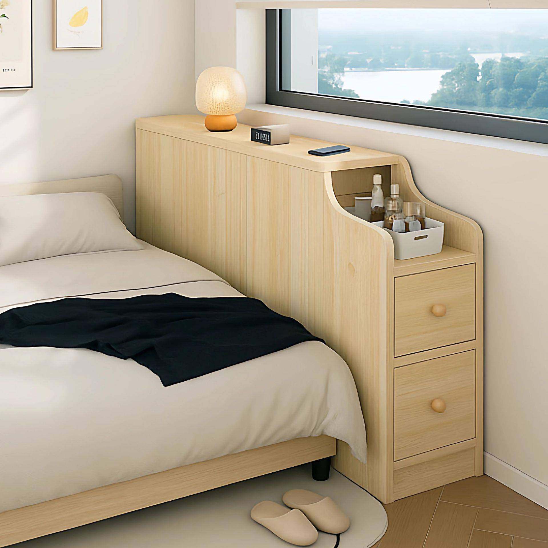 床头柜飘窗柜夹缝简易矮柜现代简约卧室家用收纳储物柜床尾置物柜,电子元器件市场,其它元器件,淘宝优惠券,粉丝福利购,淘宝优惠卷