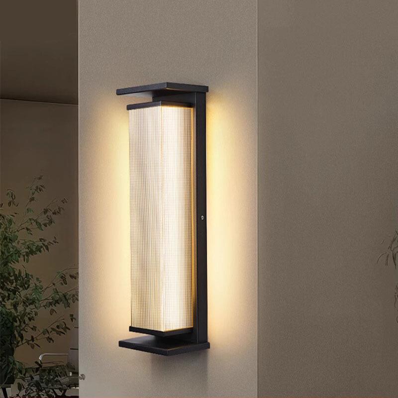 简约现代户外防水壁灯室外花园大门柱子别墅庭院外墙感应长条壁灯
