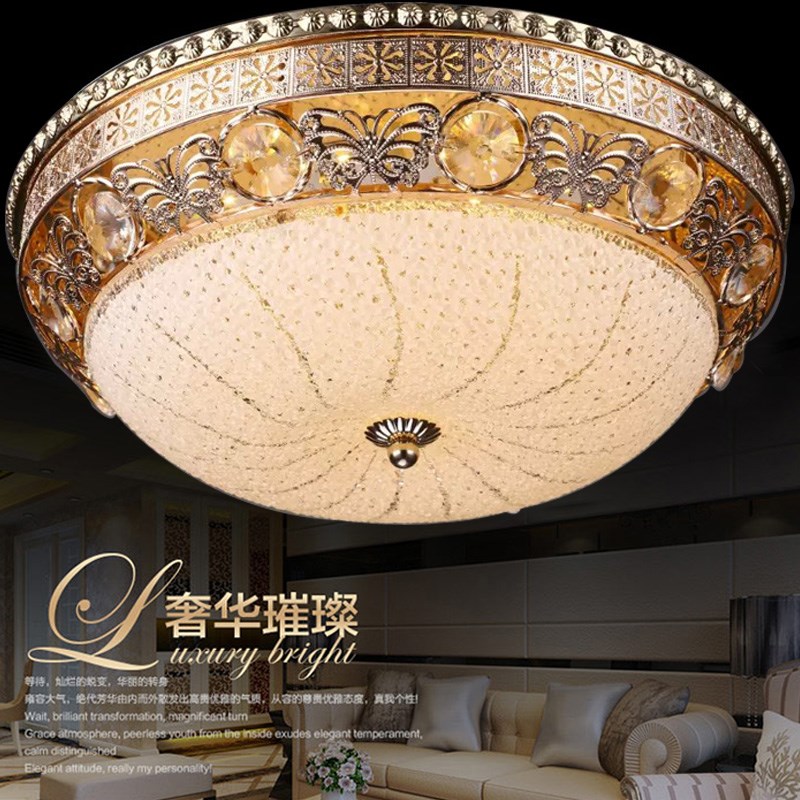 圆形吸顶灯卧室灯小客厅灯铁艺灯具创意灯led阳台灯温馨书房灯饰