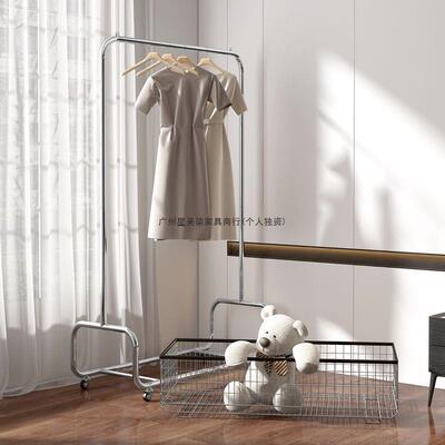 耐衣用架落地立式移杆动42744衣架轮加厚滑轮衣帽架衣服单款带置