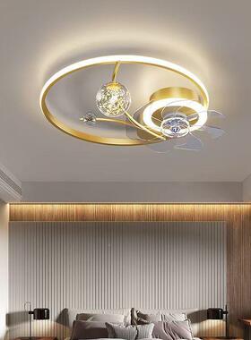 简现代客厅餐吊扇灯静音智大风能53209力吸顶隐约形家厅用卧室带