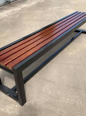 公园椅外长椅庭院防腐木40156室外户长椅条凳排椅商场健身房休长