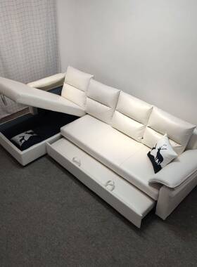 客BK016厅组合多沙功能免洗科布沙发床现代技简风大约小户型两用