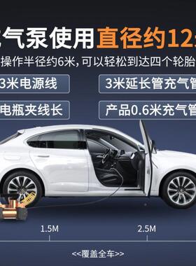 金宜佰德国原装车载充打气泵车用双高缸压大1CD100412功率汽车气2