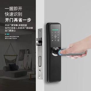子能木门指纹LUN锁家用密码 锁电智门锁房间卧室公室办室内门遥控