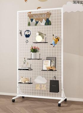 移动式货架铁丝格架物饰品展示网格网置架落架地幼儿园BNN作品置