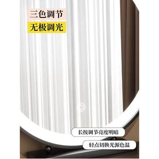 ?高清化妆镜台式 桌能面用梳妆台梳妆NCX镜卧室l大ed带灯智镜家子