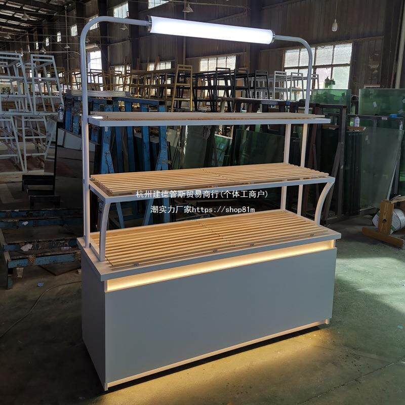 模型柜面包柜实木中岛柜边柜烘焙炒货展示柜蛋糕店高新款铁艺抽屉