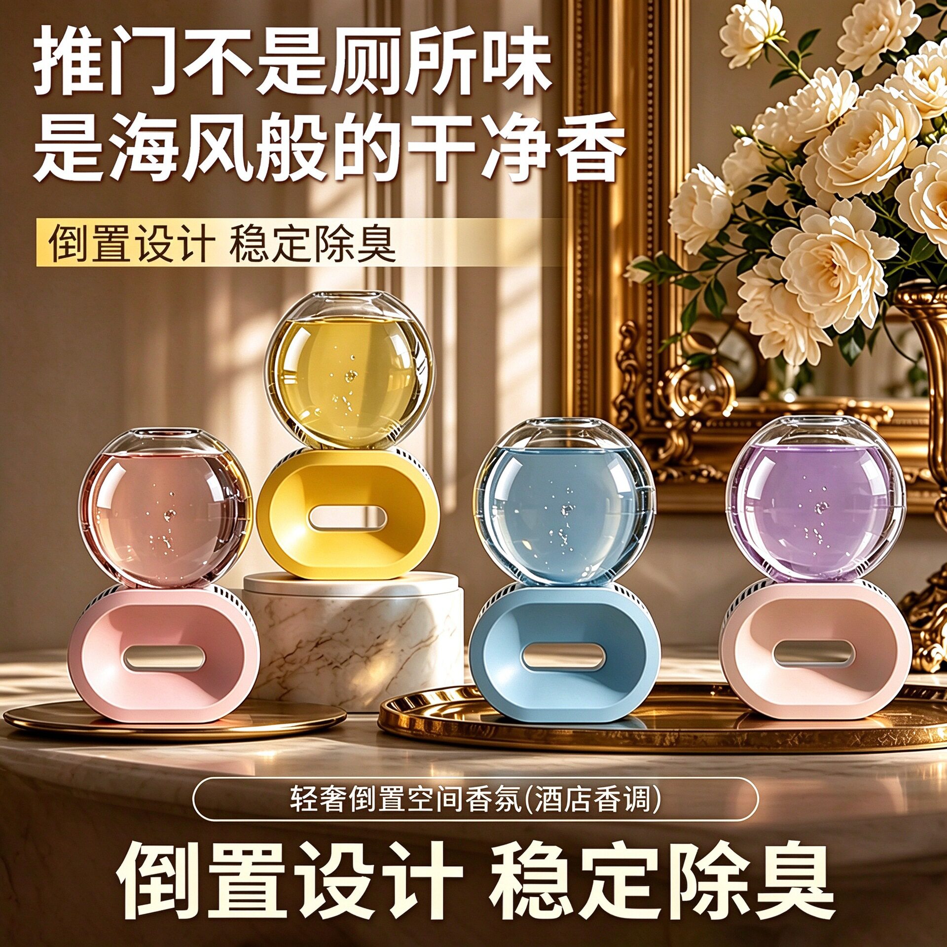 倒置镂空香薰空气清新剂持久留香去除异味室内卧室卫生间除臭正曼