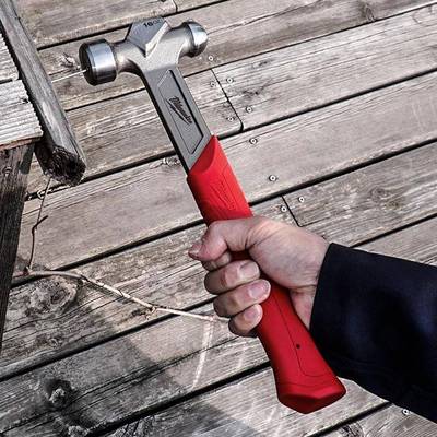 美沃奇milwaukee进口圆头锤奶子锤一体铁锤小榔头手锤木工安装锤