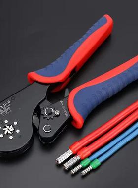 0.0冷8-16管型/针型端子E压线钳V/压E841N端子钳棘轮快速接线钳
