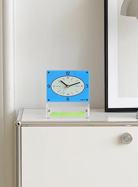 面WOZOO准入户玄关摆台式装饰钟表客厅创意时钟桌创屋M意收纳TYOS