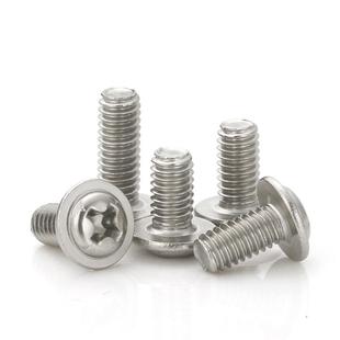 W204圆头带介垫螺丝M厂3 6PM子螺丝盘头带介螺钉连垫螺丝浩业家现