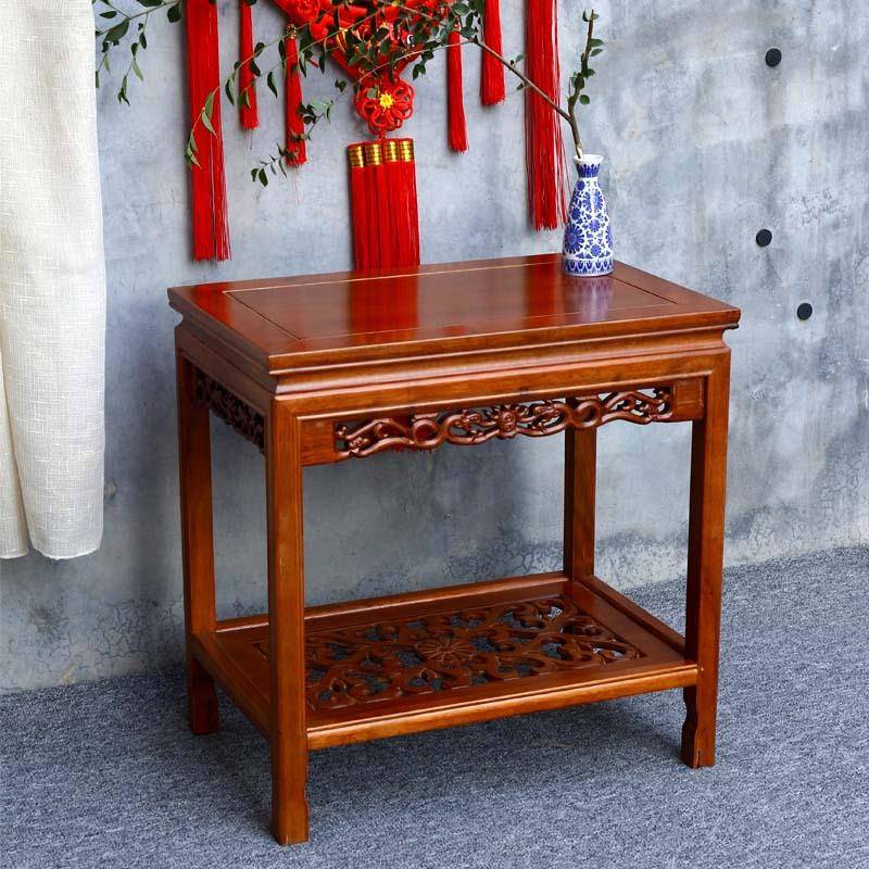 实木花架鱼缸桌子几边几盆架摆件桌工景艺品奇茶cl-112石茶桌中式