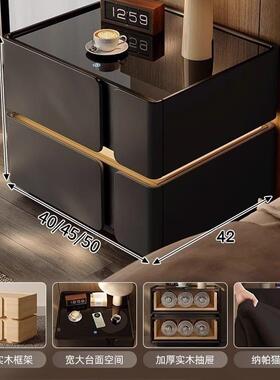 5意式极感简储卧物简约装床边轻奢实木整91191室床头