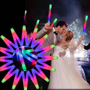海外仓 Party Decorations Supplies 三种闪烁模式彩色泡沫荧光棒
