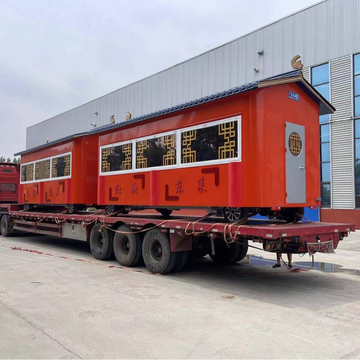 四轮电动街餐车仿木屋造型多功能摆CQN摊车业网红夜商市小吃摊店