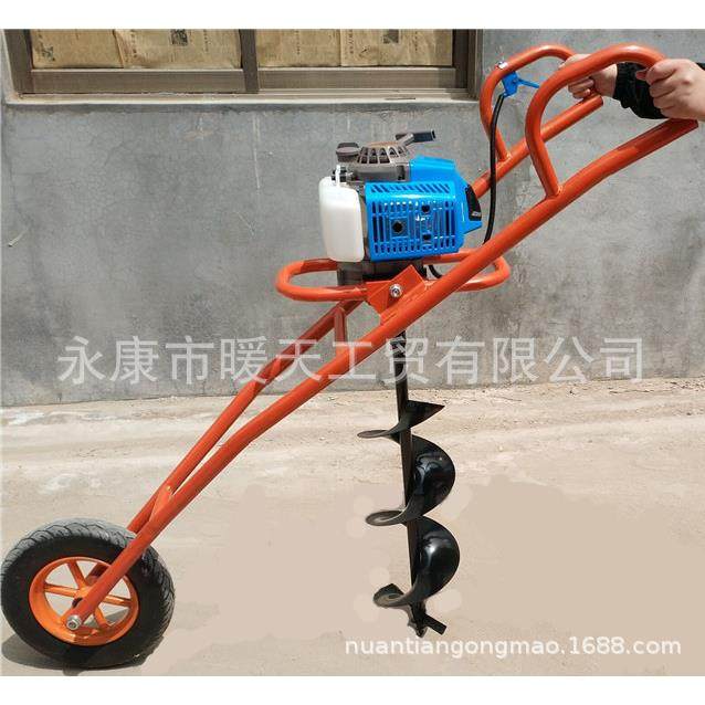 厂家直供单手推式地轮钻机HJDZ-S88种，植机洞打机