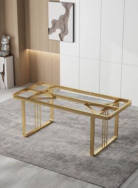 餐桌脚支理石岩板架瓷砖桌腿大板办大XH0502公桌茶底桌铁艺不锈钢