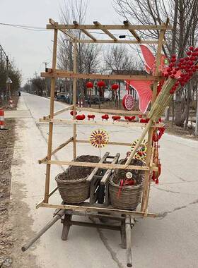 车货郎老式卖手推车老物旧件老式农家怀院民俗公摆鸡10098081民间