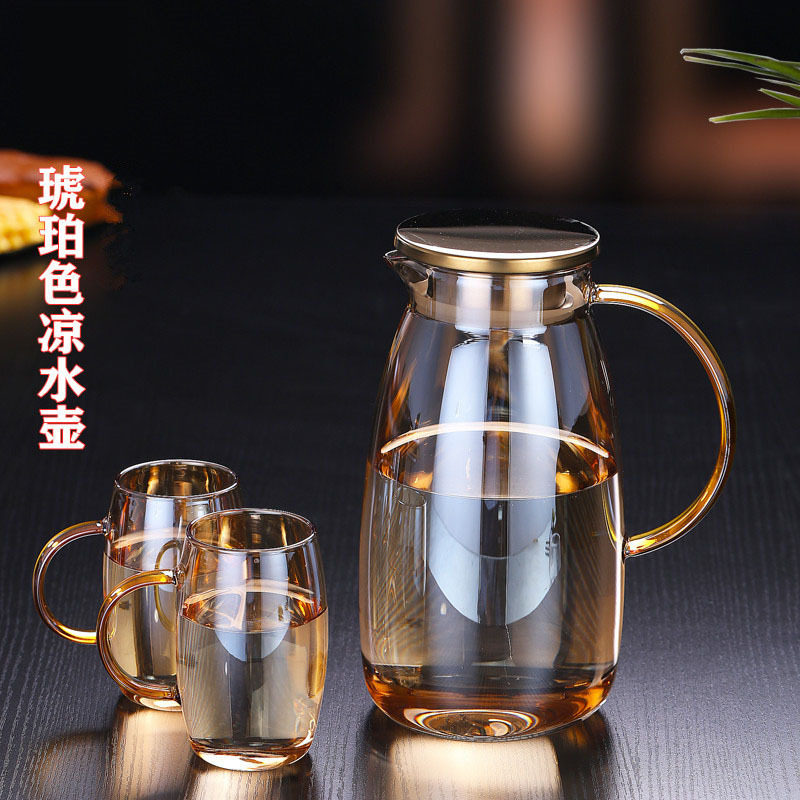 琥珀色高硼硅大容量冷水壶