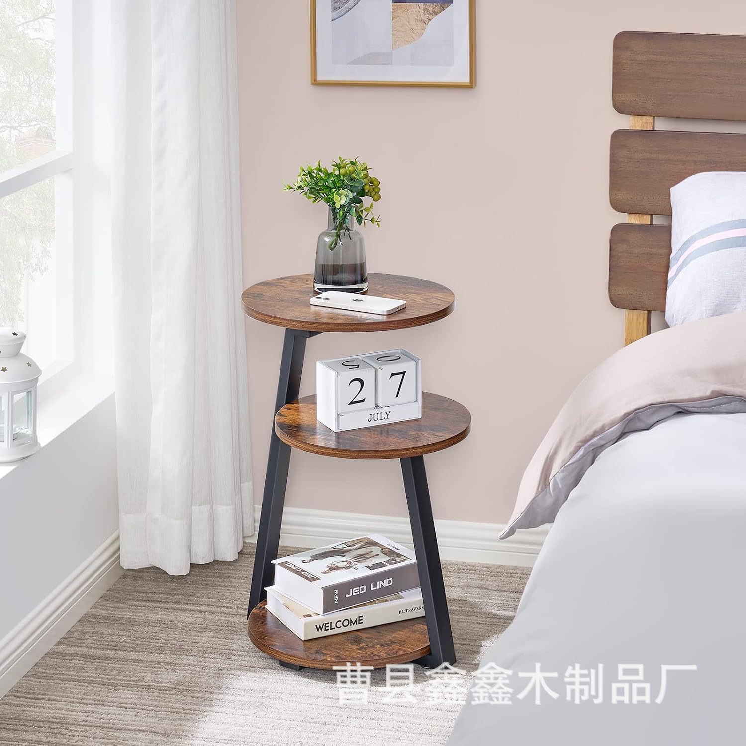 轻奢小户型圆形三层茶几