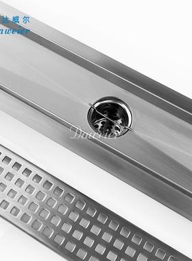 不锈钢地漏直排水304加厚排加宽条大排320304-F长卫生量间浴室水