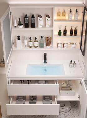 智能台浴室柜5陶瓷一体盆65/75CM8/95公WUJ分10/115厘5米洗漱盆