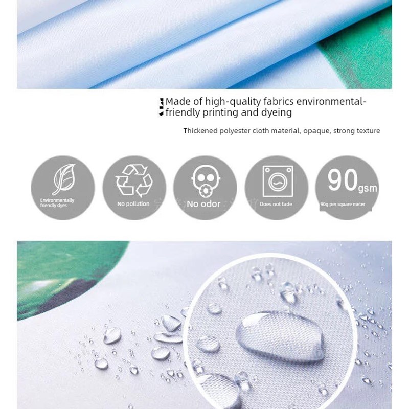 高清数字浪漫栈桥浴室防水防霉加厚浴帘织物定制浴室淋浴隔断