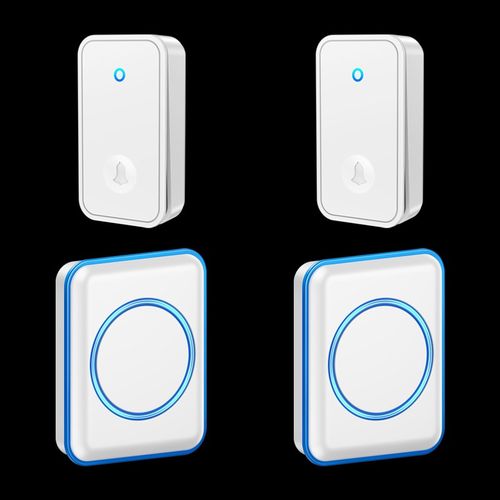 卡佳斯智能自发电门铃无线家用远距离二拖二穿墙电子闪光门铃