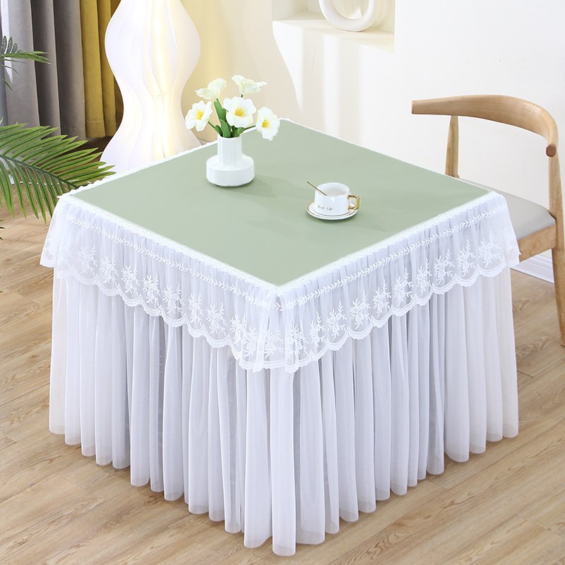 夏季正方形烤火桌罩薄款电炉罩茶几桌罩防水皮革麻将机桌罩