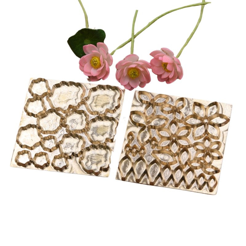 微缩超轻树脂粘土花娃屋切模具 diy精雕金属切模荷花荷叶压模具