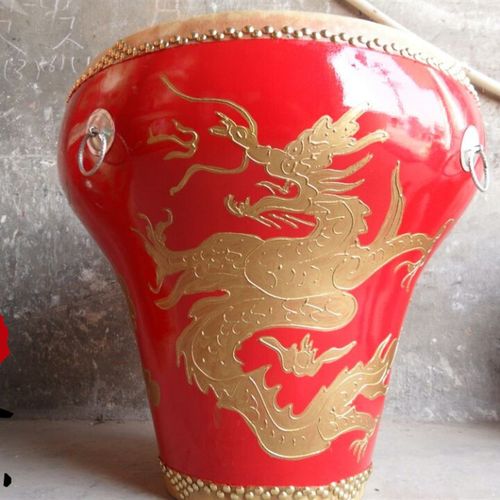 1寸18寸青花瓷鼓木质水鼓龙鼓花盆鼓牛皮鼓彩绘鼓大鼓