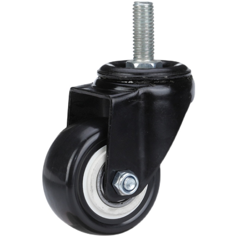 只装脚轮万向轮静音丝杆M8M10M轴承万向带刹车货架狗笼轮子